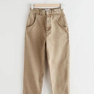 & Other Stories Paris Atelier High-Waisted Tapered Beige Jeans